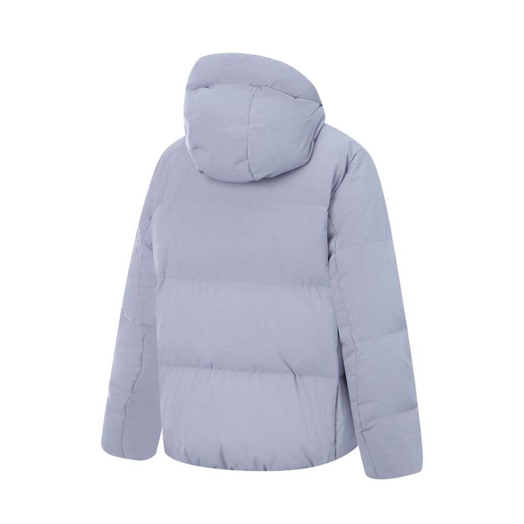 Li-Ning Simple Comfortable Solid Color Zipper Hooded Short Down Jacket Women Jackets AYMV398-5