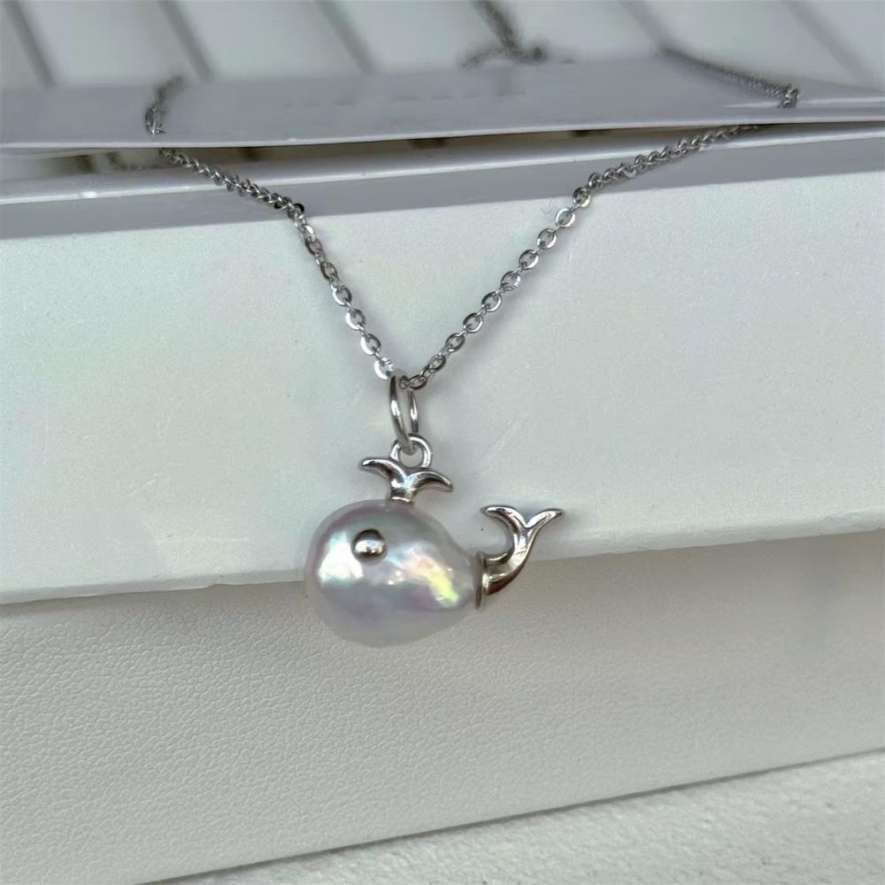 Cute Clownfish Pearl Necklace Baroque Pearl Marine Style Necklace  Neck Jewelry