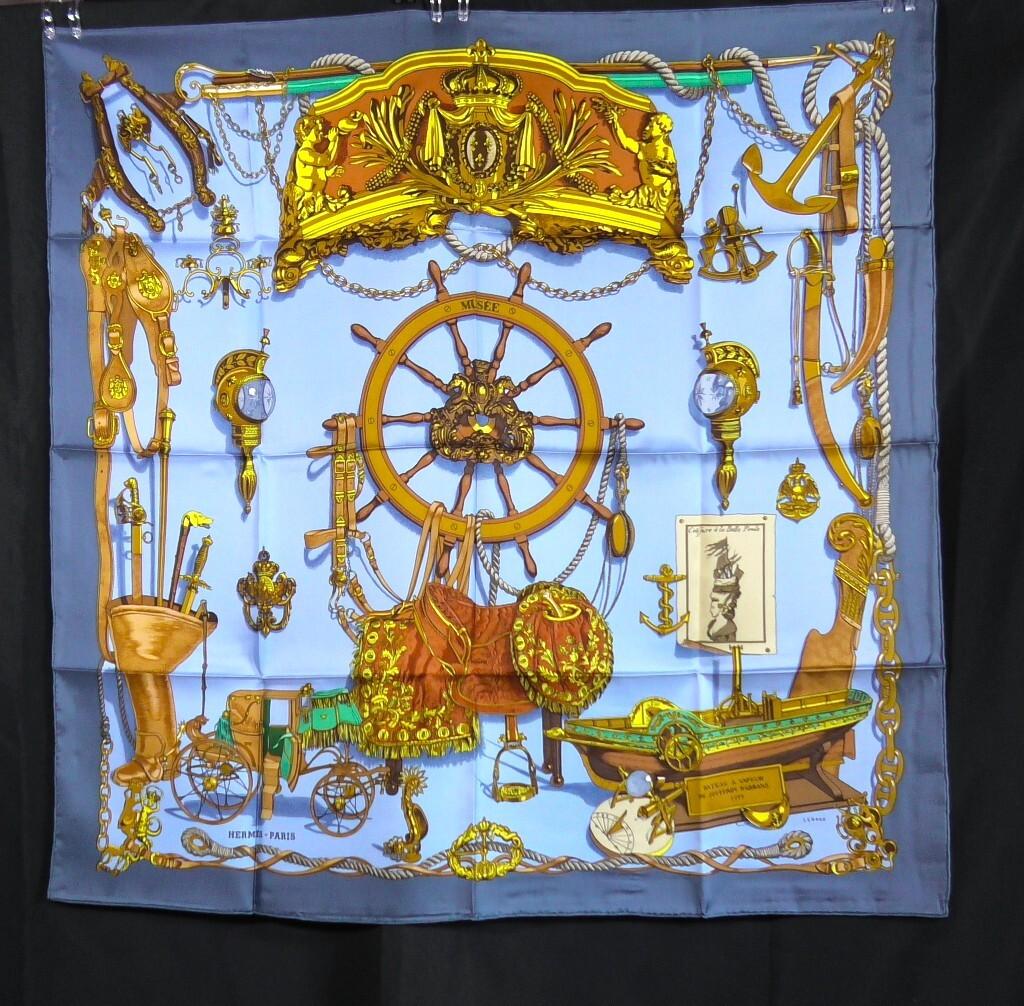 [USED]Brand new HERMES Carre 90 large silk Muse D676 scarf,