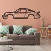 Metal Porsche 911 Turbo Wall Art Sculpture, Creative Iron Home Decoration, Unique Car Pendant Ornament for Indoor Living Room Decor