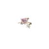 Pink Zircon Love Ring Women's Fashion Personality Ins Cold Wind Hexagram Heart Ring Opening Adjustable
