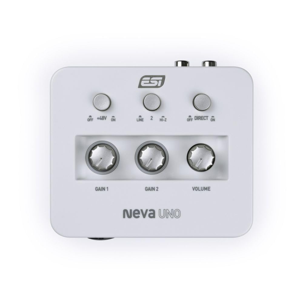 ESI Neva Uno Audio Interface with kHz Support - Ultra-compact 2-in/2-out USB-C 24-bit/192