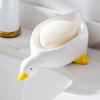 Yellow Duck Shape Soap Box Cartoon Soap Dish Drainable Soap Holder Soap Container Soap Dish For Tray Bathroom Accessories