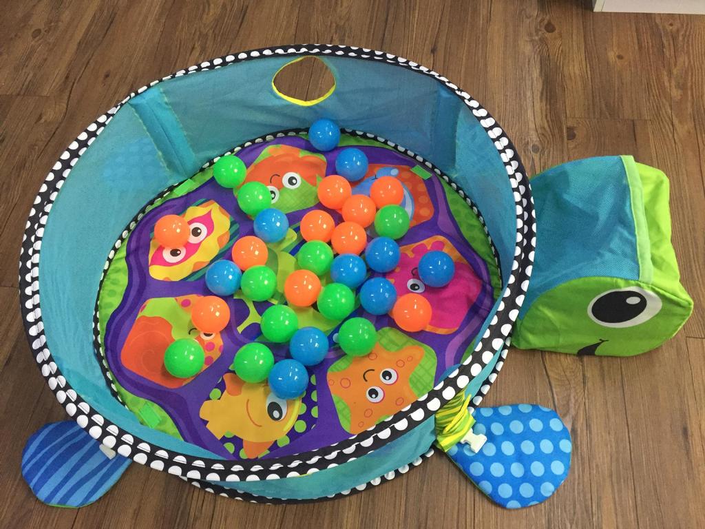 Multifunctional Baby Ocean Ball Play Mat with Gym Rack and Fence