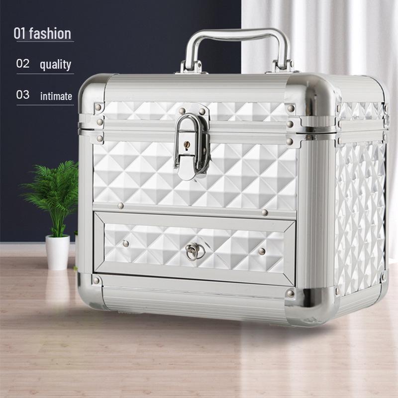 LED Mirror Makeup Bag: Large Capacity Cosmetics & Jewelry Storage Case for Professional Makeup Artists