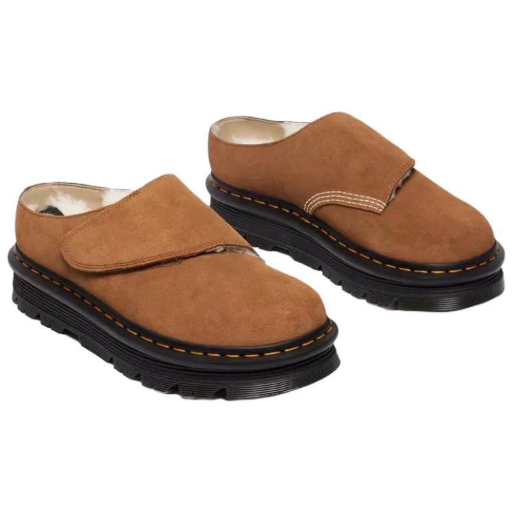 Dr. Martens Men's Zebzag Anywair Leather Mules Desert Brown 41731200