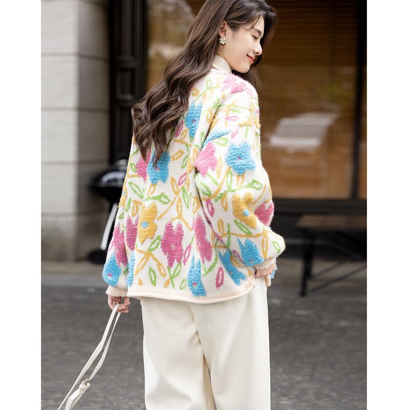 Mokana Women's Floral Long Sleeve Cardigan