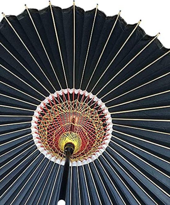 Parasol Węże Oczy Deszcz Japoński Winyl Czarny Parasol, Parasol, Hannari, Wodoodporny, Parasol, Powlekany, Dwustopniowy,