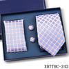 Tie Square Cufflinks 3-Piece Suit Retro Striped Hand Tie High-End Gift Box Set