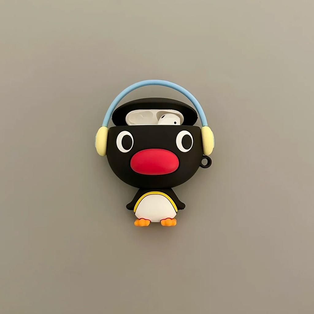 Cute music penguin AirPods pro apple bluetooth headset case 1/1/1 generation cartoon case for women