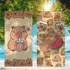 Süßes Capybara-Tier Großes Handtuch Schnelltrocknend Strandhandtücher Sind Geeignet Für Schwimmbäder Camping Yoga Und Das Fitnessstudio