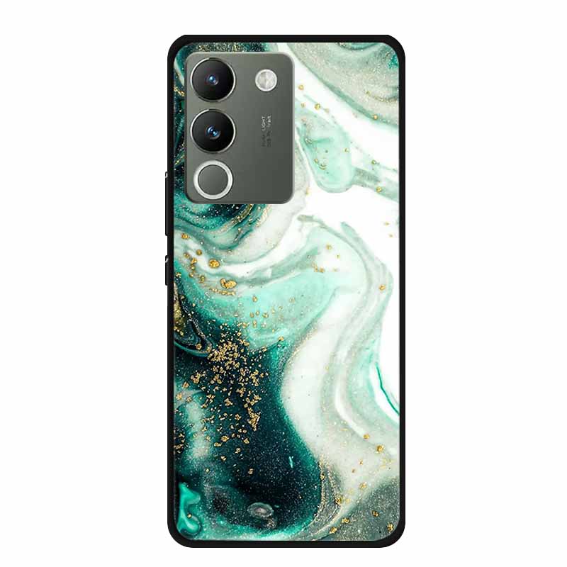 For Vivo V30 Lite 5G Case 6.67" Soft Silicone Marble TPU Phone Bag for vivo V30 Lite 5g V2314 Covers Luxury Protector V30Lite