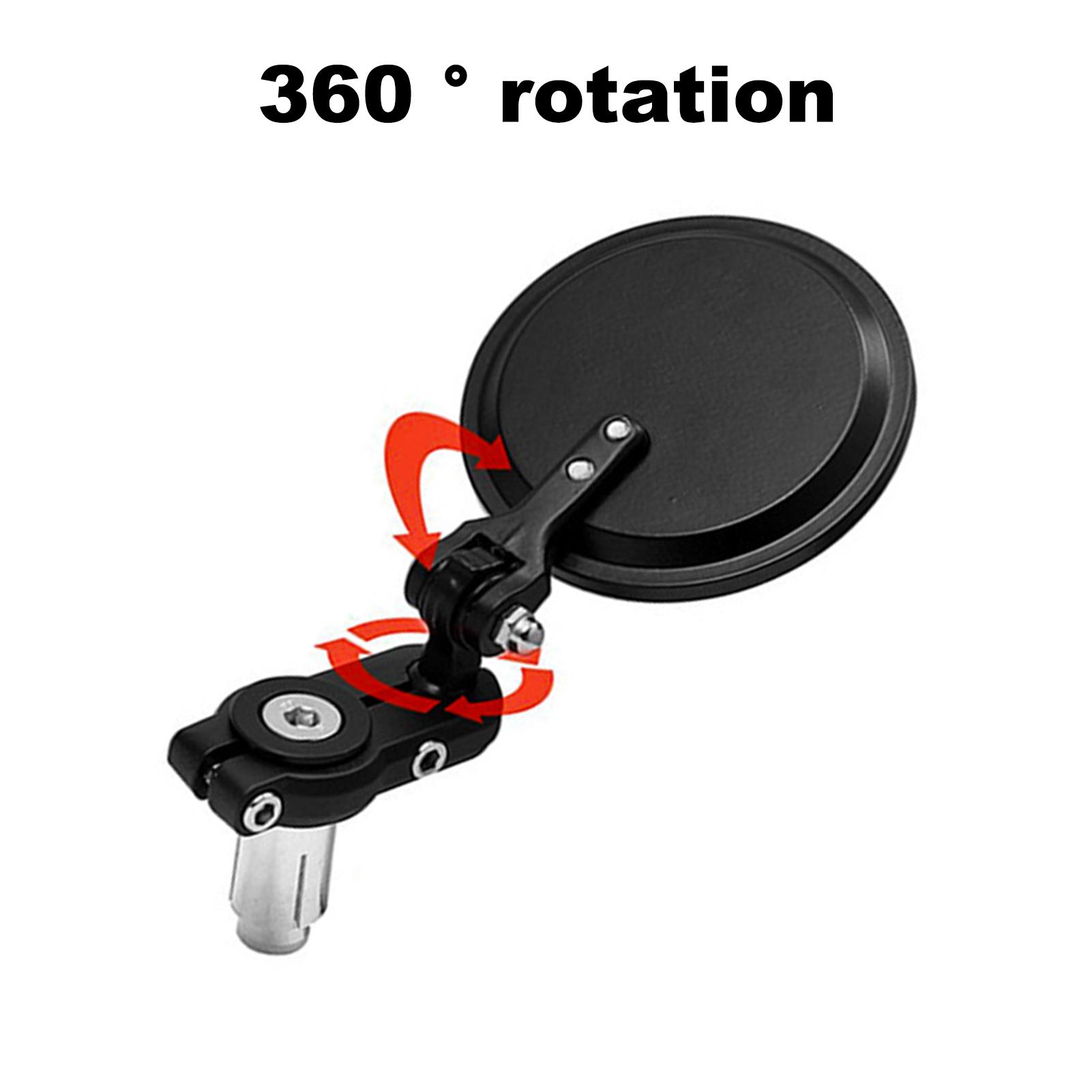 

Universal Motorcycle Mirrors 3 Inch Round Folding Bar End Side Mirror Rearview Mirror For 22MM Handlebar