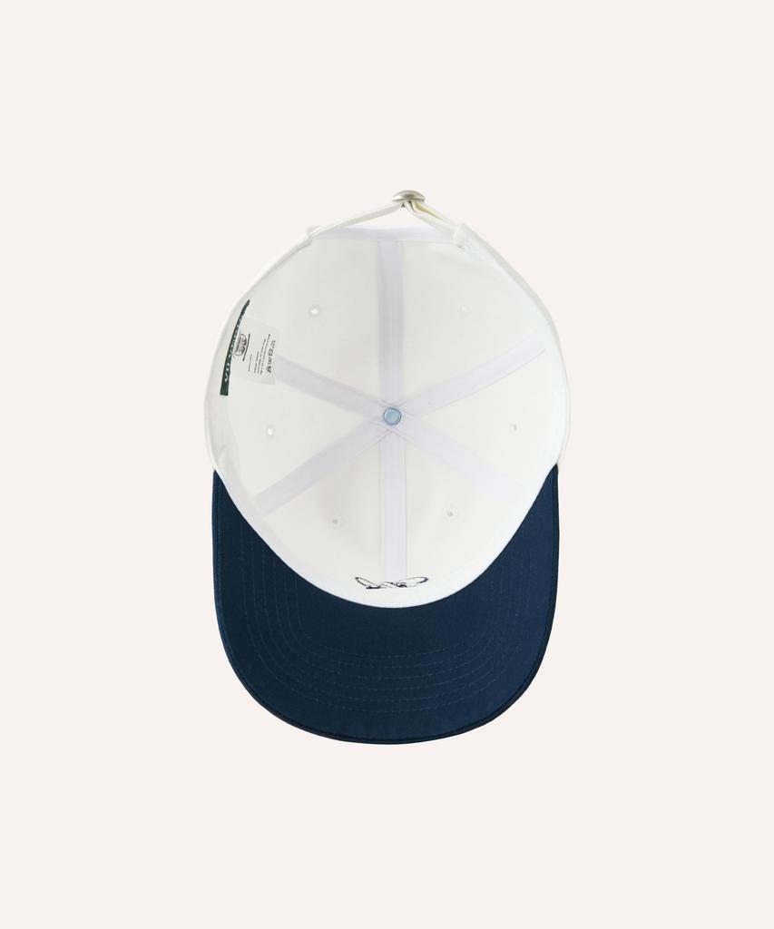 Bibeleude Embroidered Cotton Two-Tone Ball Cap 002 White & Navy