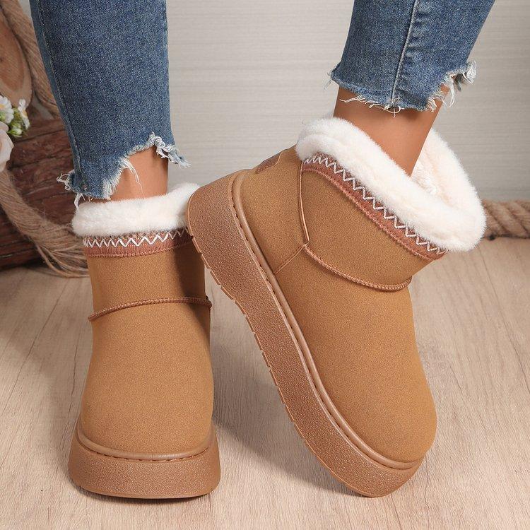 Women's Padded Plus Size Winter Warm Snow Boots Padded Lining Waterproof Ankle Boots Non-slip Outdoor Hiking Mountaineering Sports Boots