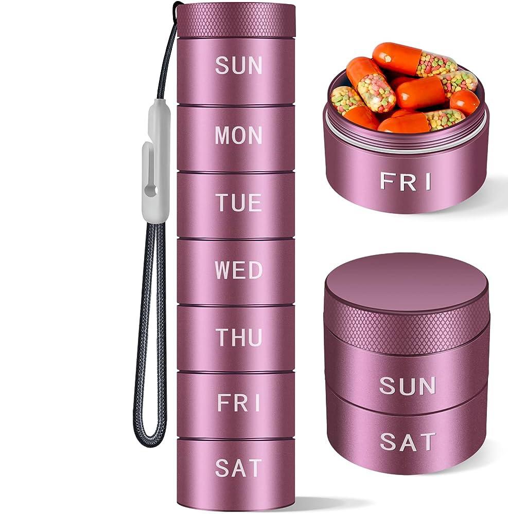 

New Portable Pill Case Alloy Metal Storage Bottle Water Proof Key Chain Pill Case Box Sealed for Accessories Out Door