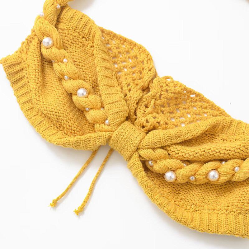 Kaslead New Arrival Women's Clothing Fashion Style Fashion Hand-Woven Short Tops Skirt Suit