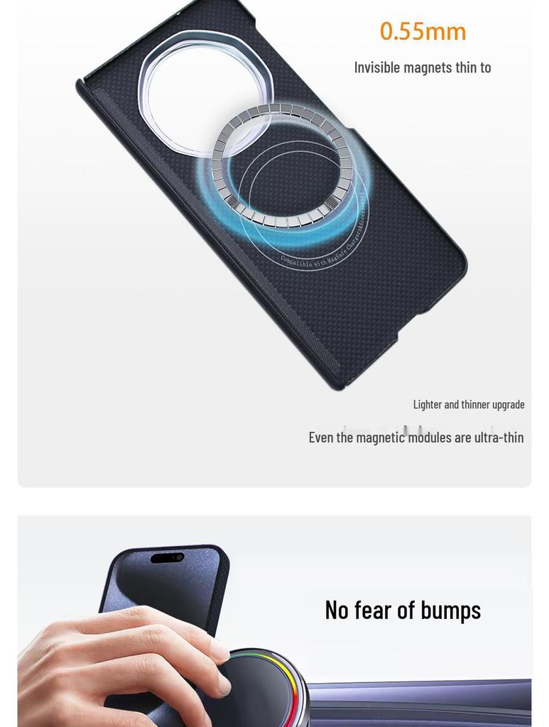 Honor MagicV5 Kevlar-Carbon Fiber Slim Anti-Fingerprint Phone Case