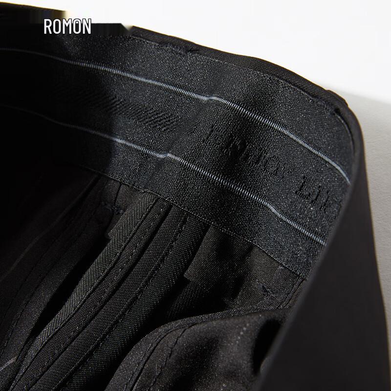 Romon Men's Modal & Silk Blend Business Casual Straight-Leg Pants