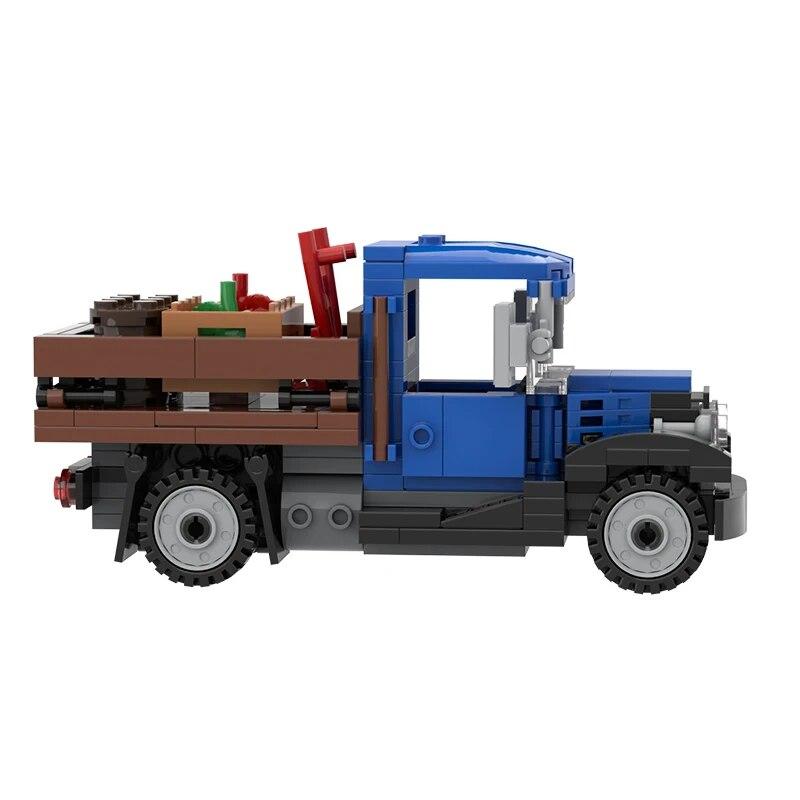 

Тако Вантажівка Building Block Kit 1930s Доставка / Фермерська Вантажівка Food Van Пшеничні коржики Автомобіль Цегляна Модель DIY Kids Brain Toys Подарунок