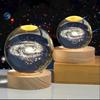 3D Galaxy Starry Sky Crystal Ball Night Light - Solar System Ornament for Birthday Gift