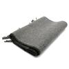 Used Gucci 715497 4GAAA 1360 Stole Muffler Scarf Wool Cashmere Interlocking G Logo Fringe Men's Women's Black Light Gray