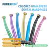 High-Speed Handpiece LED Push Button Standard Head 2/4 Holes Three Water Spray Air Oral Therapy Equipments Accessories 5 LED 5 Water Holes