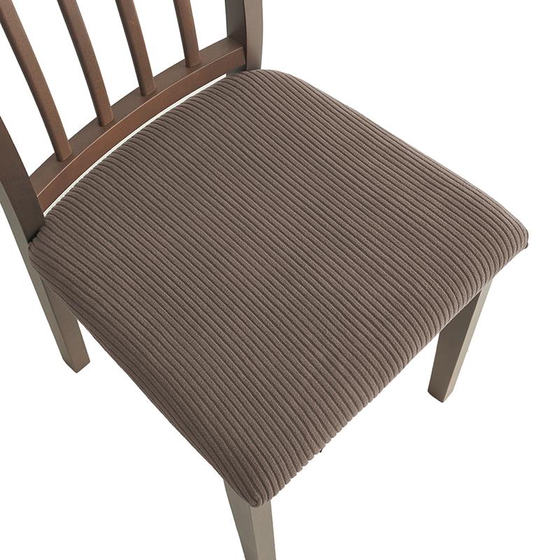 1/6Pcs Stripes Jacquard Chair Seat Covers Stretch Dining Chair Slipcover Removable Upholstered Seat Case For El Kitchen Party