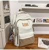 Zaino Color Block di Grande Capacità - Stile Coreano per Studenti delle Medie e Universitari