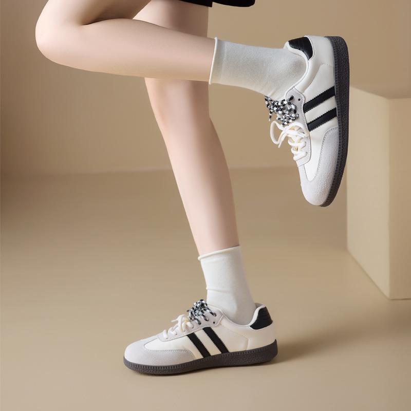 Augustus Dengde training shoes women's spring 2025 new flat-soled Forrest Gump white shoes retro sports and leisure board shoes