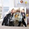 French legendary rock singer and actor Johnny Hallyday blanket soft home furnishing nap decoration four seasons warm Sherpa blanket U17