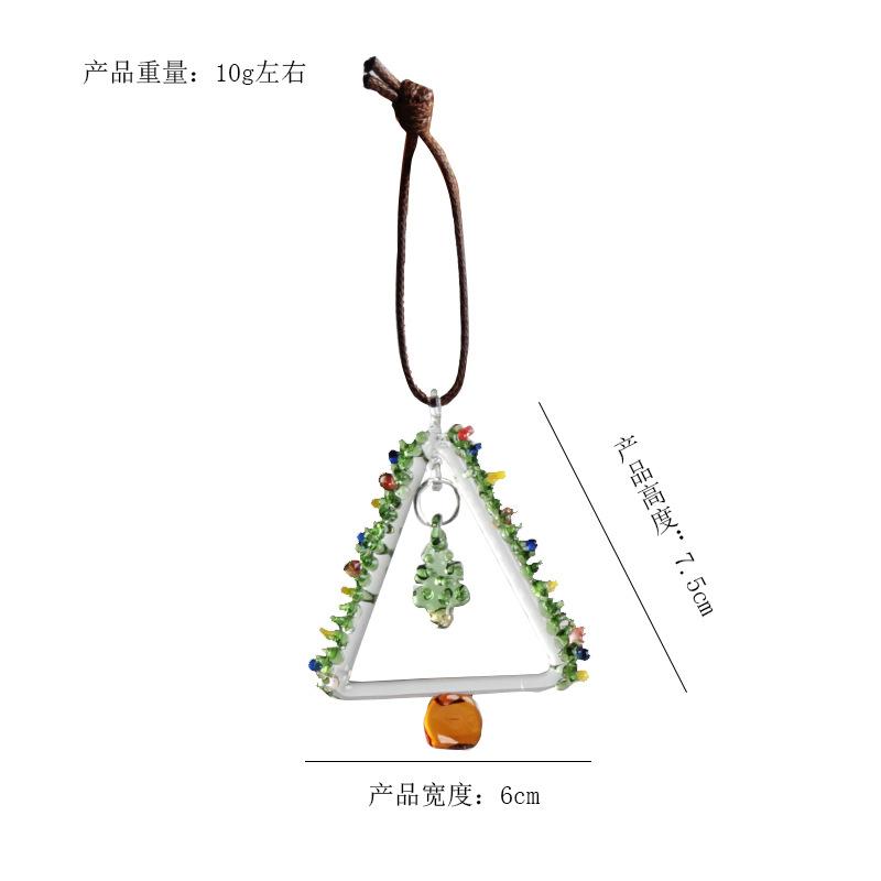 Crystal Christmas Tree Pendant Hanging Decorations Bell Glass Pendant Christmas Tree Decorations Gifts XMAS Home Decoration