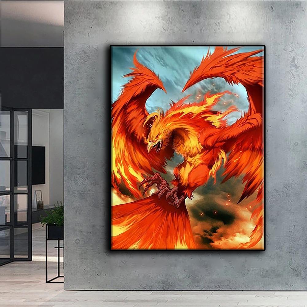 Cross Stitch Kit DIY Diamond Embroidery Mythical Beast Phoenix  Diamond Painting Home Decor
