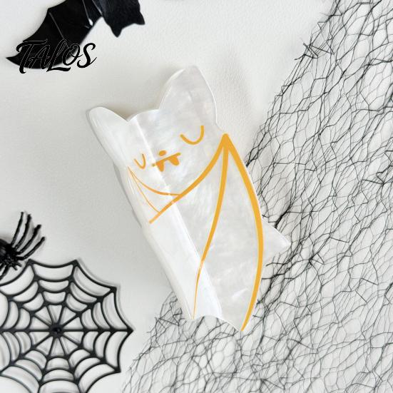 Funny Bat Shape Hair Pins Halloween Cute Claw Clip for Thick Hair, Acrylic Strong Grip Creative Ornaments Women Girls, Gothic Style Accessories