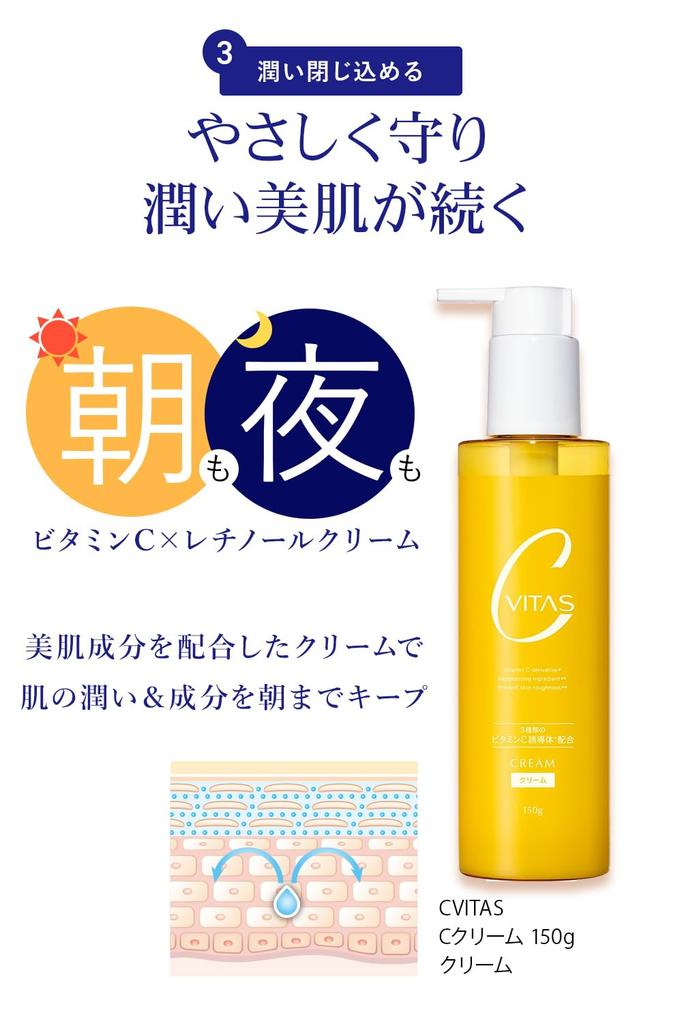 CVITAS C Vitamin Large Vitamin LDK Lotion C Lotion, C, Retinol, Capacity, Moisturizing, C, Award-winning (C & Cream, 2-Pack)