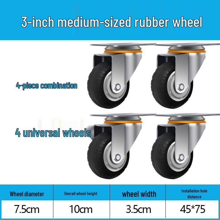 Těžká tichá otočná kolečka (2-8 palců) pro vozíky a malé ruční vozíky