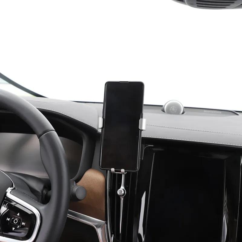 Car Mobile Phone Holder Accessories for Volvo S90 V90 2016~2025 360 GPS Bracket Navigation Stand Auto