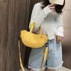 Borsa a tracolla da DONNA Cartoon, alla moda e versatile, borsa a tracolla a banana carina, borsa da DONNA in tela tenuta a mano
