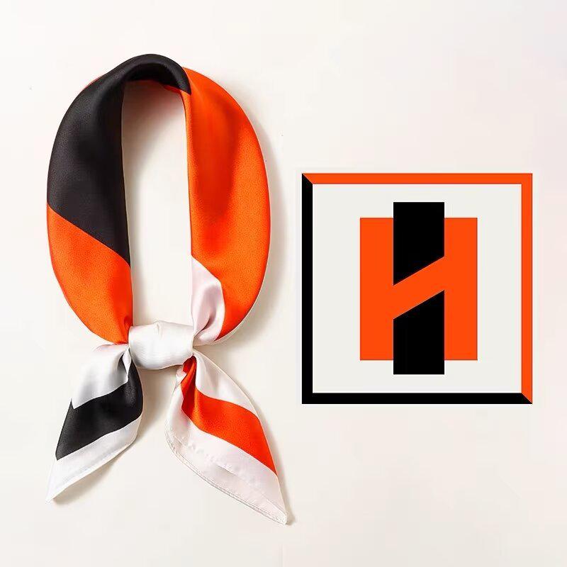 High-End Retro Korean-Style Silk Square Scarf: Versatile Fashion Accessory for Women