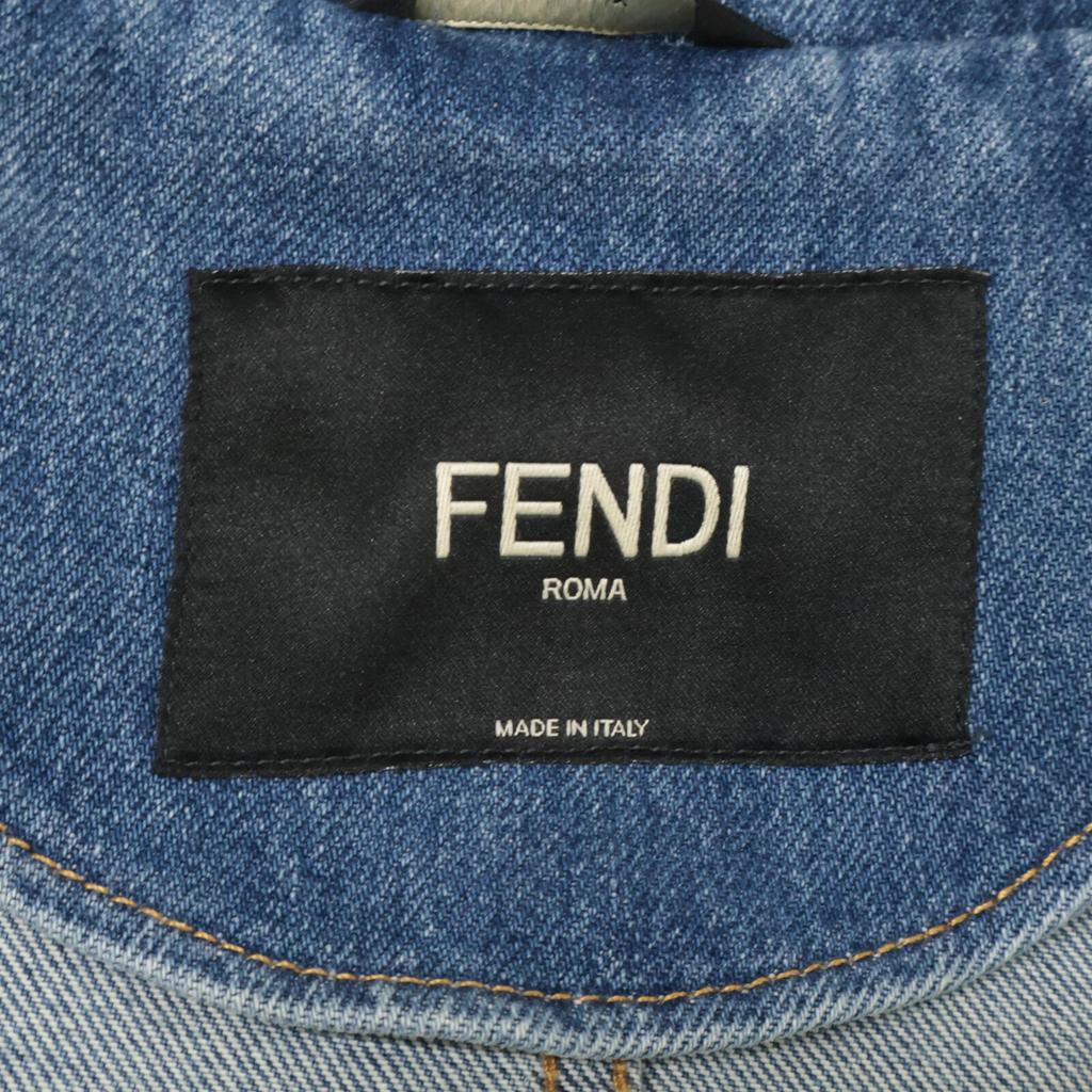 Fendi Excellent Condition, Genuine Domestic FW1225 AN4W Cut-off Denim Jacket 46 blueUsed