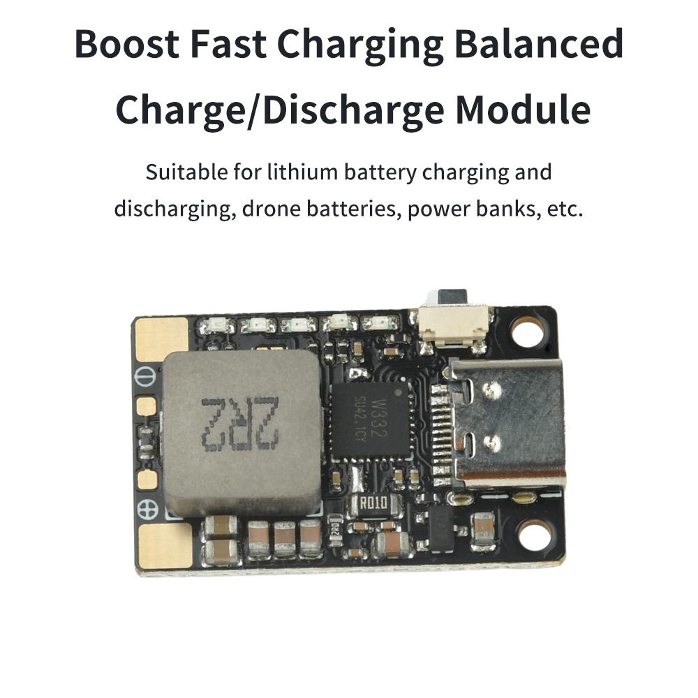 3.7V 18W Lithium Battery Fast Charging Module Balanced Booster Type C Fast Charging Protection Board for Mobile Power Bank Drone