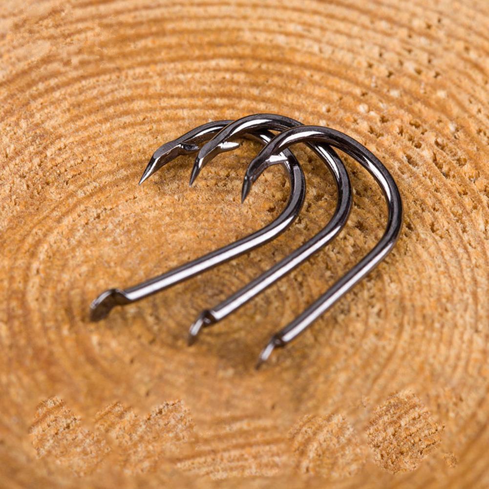 11 Pcs/set Fishing  Hook High Carbon Steel Barbed Fish Hook Crucian Carp Flat-pointed Fishing Hook Accessories 1#-10#