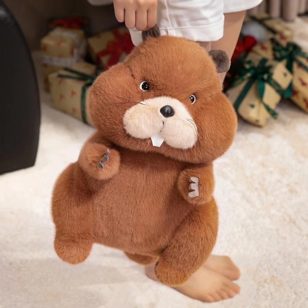 22-35 CM Cartoon Doll Soft Texture Warm Appease Doll Chubby Groundhog Doll  For Children