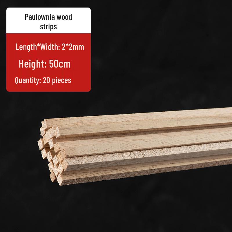 Paulowniahout Strips voor 3D Modelbouw en Blokhut Constructie