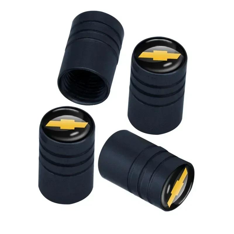 

4pcs Round Tire Valve Stem Caps Aluminum Wheel Rod Dust for Chevrolet Colorado Sonic Aveo Cruze Epica Lova Camaro Impala 2 3 4 5 чорний