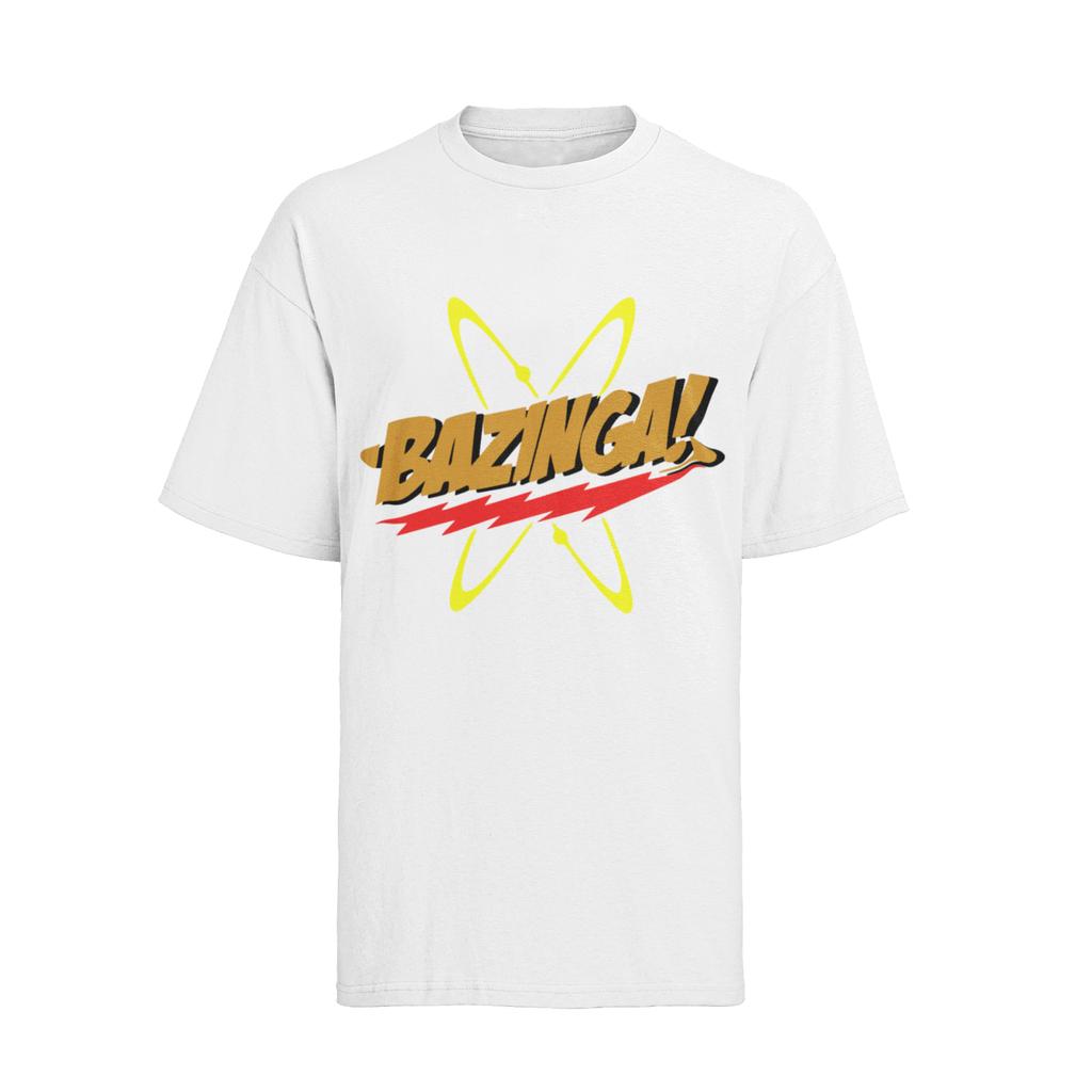 Unisex shirt Cotton Oversize Large Size Top Organic Cotton Unisex T-Shirt The Big Bang Theory and Sheldon Bazinga-
