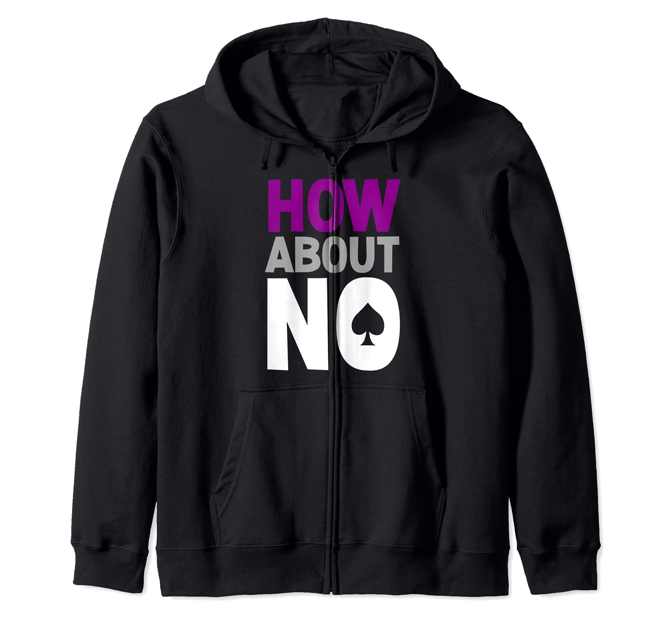 

What About No Asexuality LGBTQ Ace Pride Subtle Pride Flag Zip Hoodie чорний