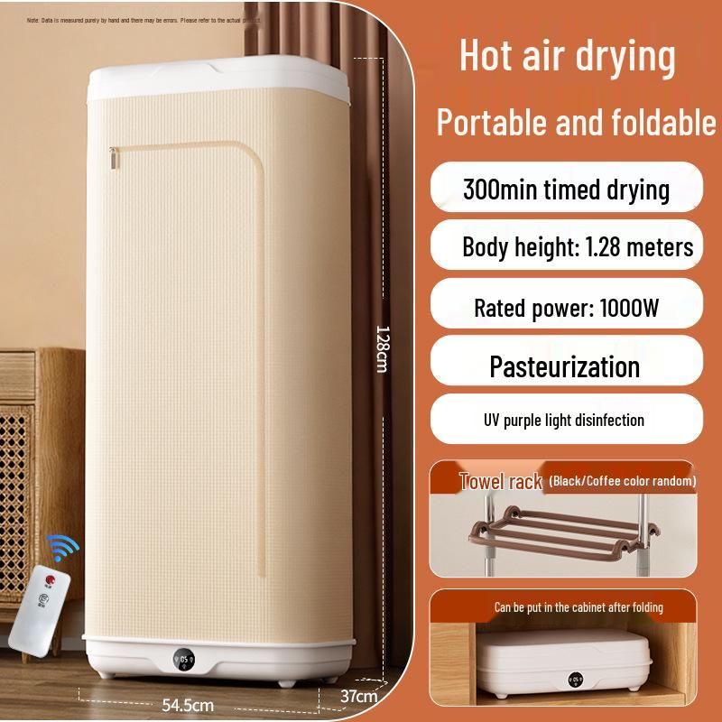 Kompakter tragbarer faltbarer Wäschetrockner für Studentenwohnheime und Reisen