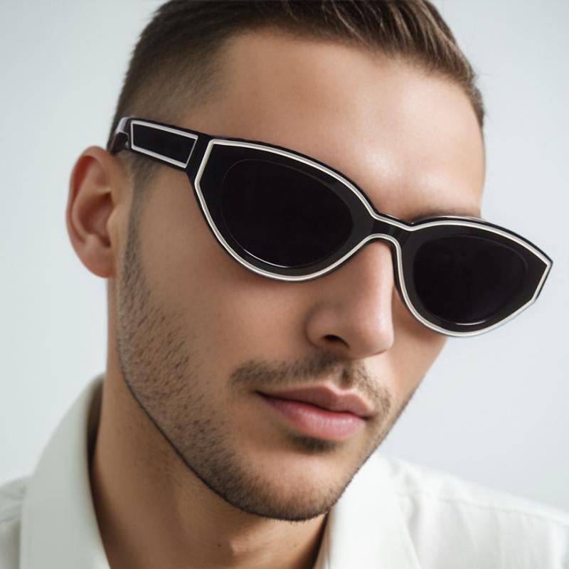 New Arrival Square Cat Eye Sunglasses Women Oval Vintage Brand Elliptic Sun Glasses for Female Shades Male Eyewear Sunglasses