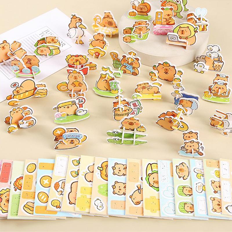 30Pcs 3D Cute Cartoon Animal Aircraft Car Dinosaur DIY Paper Jigsaw Puzzles Toys For Kids Birthday Party Favors Classroom Reward